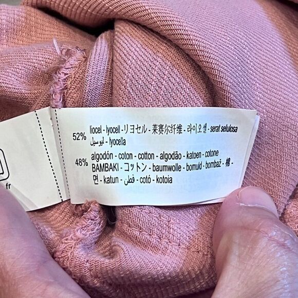 NWT! Zara Girls Pink Denim Jumpsuit Size 7 - Picture 5 of 5